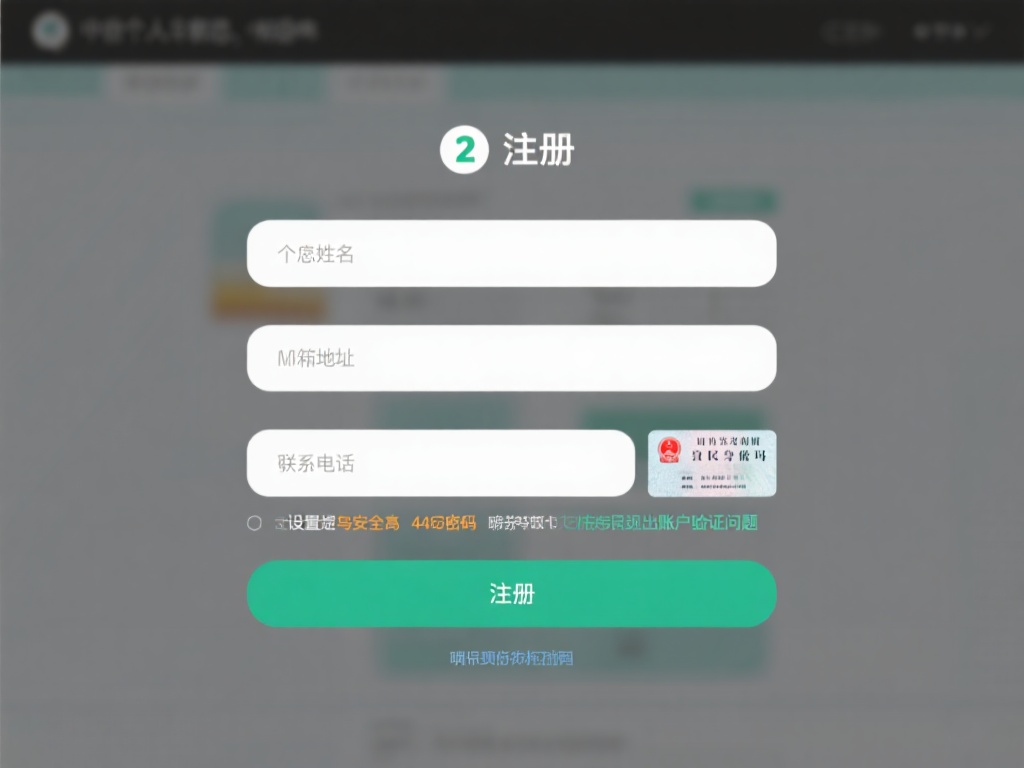 2.&nbsp;填写个人信息，确保真实有效
填写注册信息时